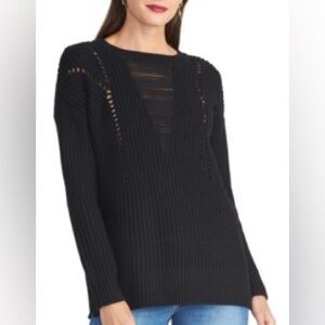 Rachel Rachel Roy Medium Oversized Long Sleeve Ribbed Crewneck Heavy Sweater